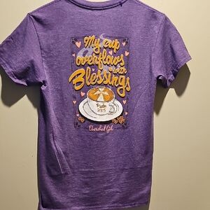 Purple Kids Shirt with Graphic Print